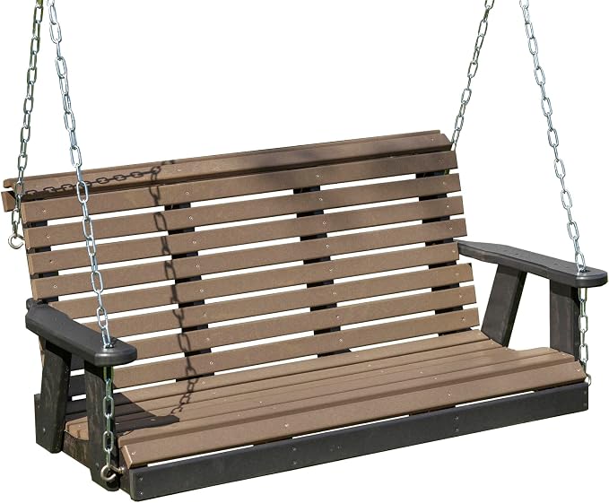 Poly Lumber Wood 4FT Porch Swing Amish Craftsmandship Made in USA HDPE by Unknown