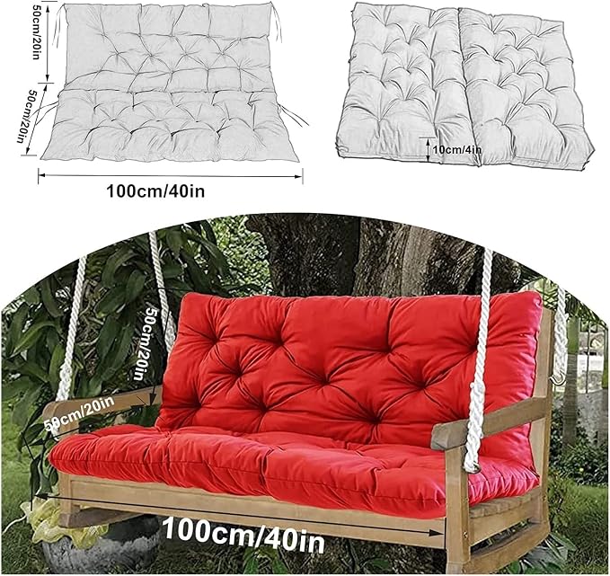 Swing Cushion Replacement Outdoor Porch Waterproof Bench Cushion 2-3 Seater - Image 7