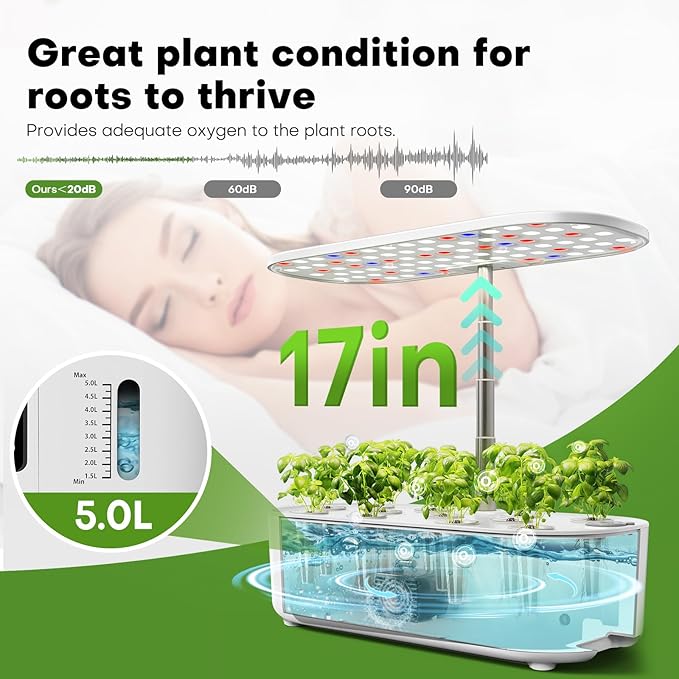 Ahopegarden Hydroponics Growing System Kit Indoor Herb Garden - Image 6