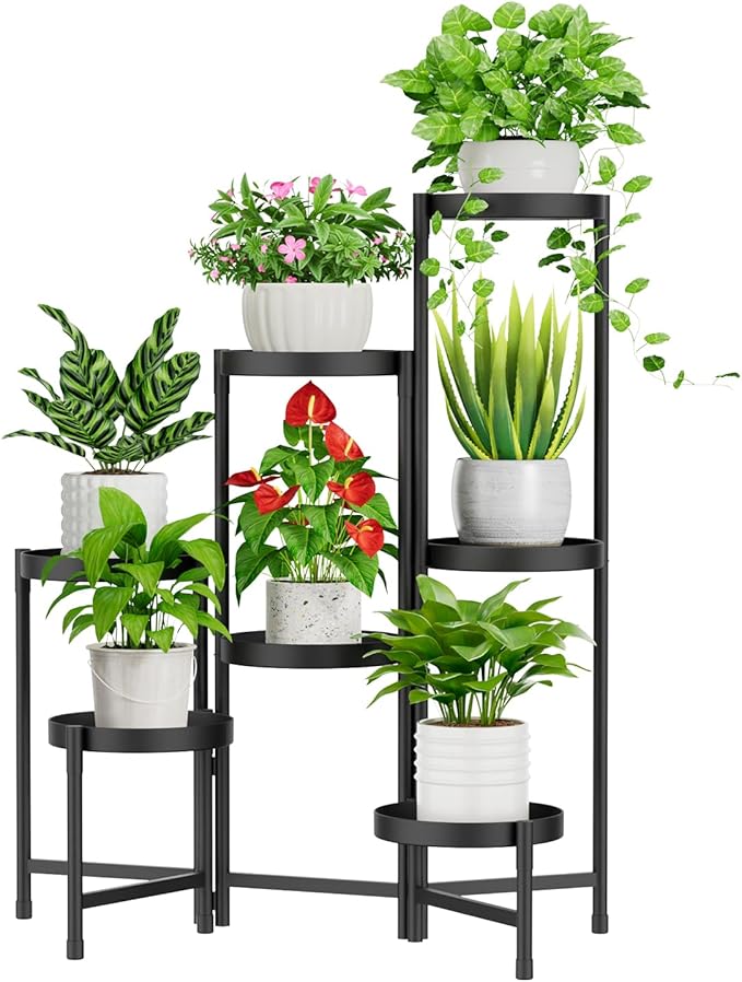 iDavosic.ly Plant Stand Indoor Outdoor, 7 Tier Corner Metal Flower Display by iDavosicly