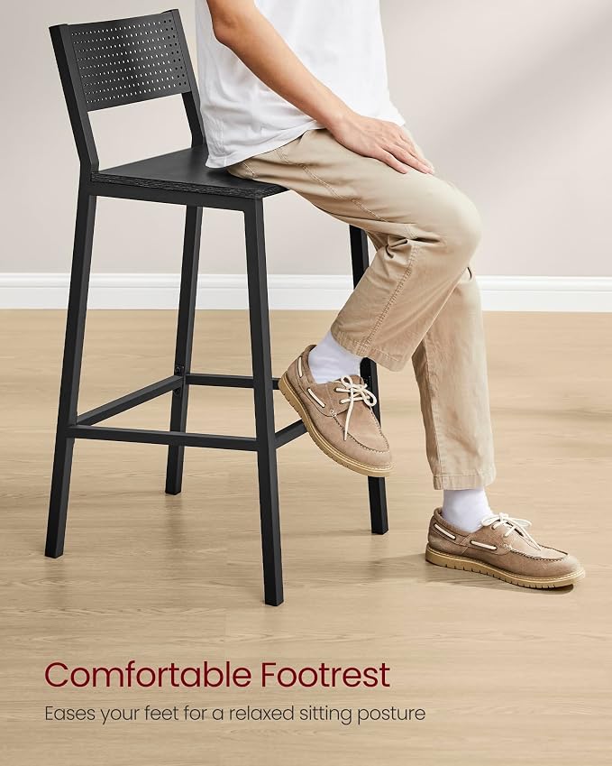 VASAGLE Bar Stool Set of 2, Bar Chairs - Image 9