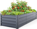 Ohuhu 8x3x1.5FT Metal Raised Garden Bed Outdoor, Reinforced Galvanized Steel by Ohuhu
