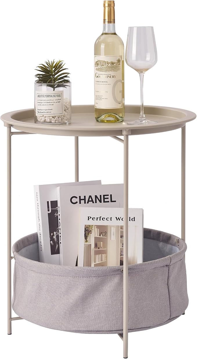 VECELO Round Side/End Table by VECELO