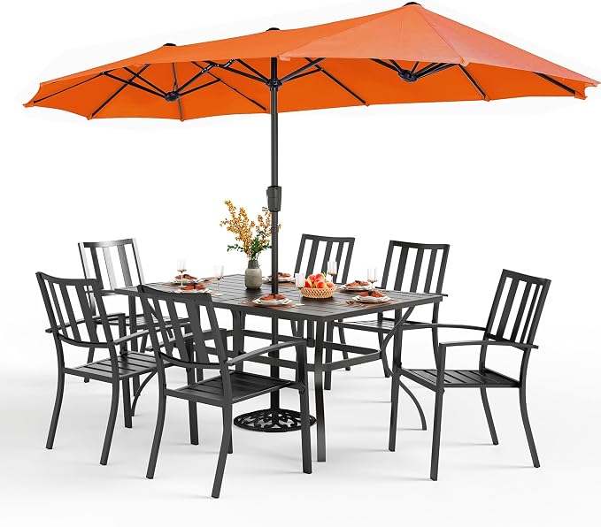 PHI VILLA 7 Piece Patio Dining Set by PHIVILLAThepioneerofcomfortablehouseholdsupplies