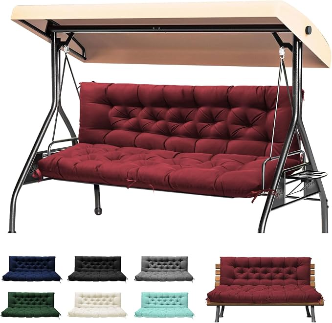 Porch Swing Cushions, Waterproof Swing Cushions Replacement by DANGHOOGYFurnitureCushions