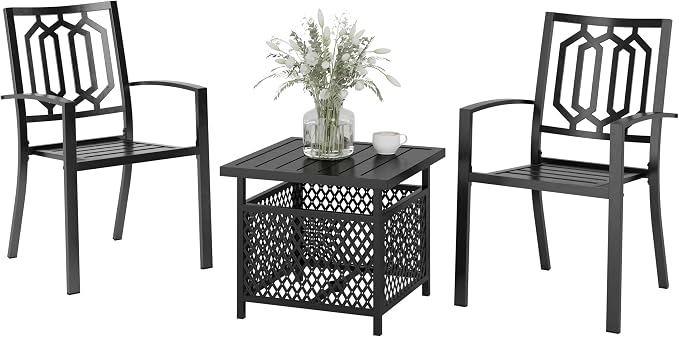 PHI VILLA 3 Piece Outdoor Bistro Set by PHIVILLAThepioneerofcomfortablehouseholdsupplies