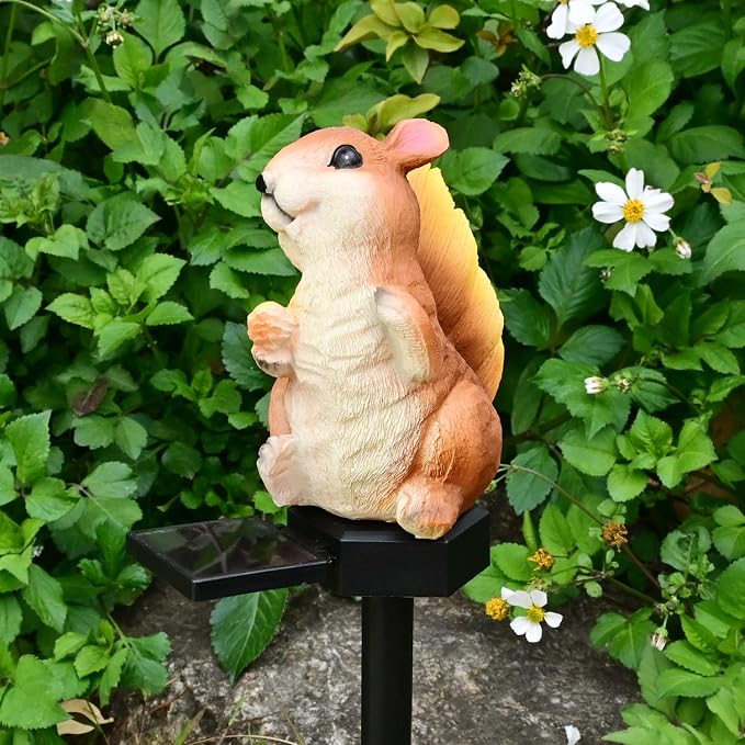 Squirrel Garden Decor Solar Lights Outdoor Decoration Pathway Stakes Decorative - Image 4