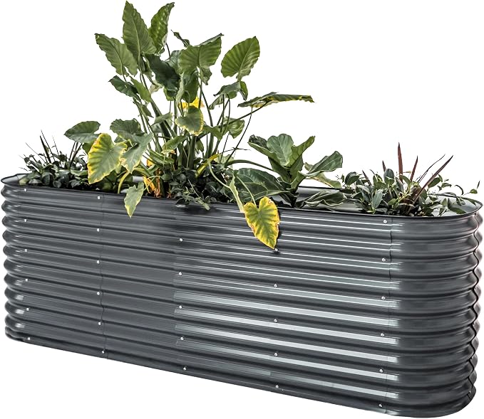 32" Extra Tall Raised Garden Bed Kits, 3.5 x 6.5 x 2.7ft Deep Root 9 in 1 by VegoGarden