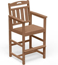 HDPE Outdoor Patio Tall Bar Chair, All-Weather Bar Height Balcony Adirondack by Suunyn