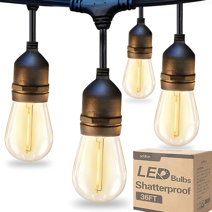 addlon LED Outdoor String Lights 36FT by addlon