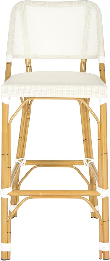 Safavieh Home Collection Deltana Beige Indoor/ Outdoor Barstool by SAFAVIEH