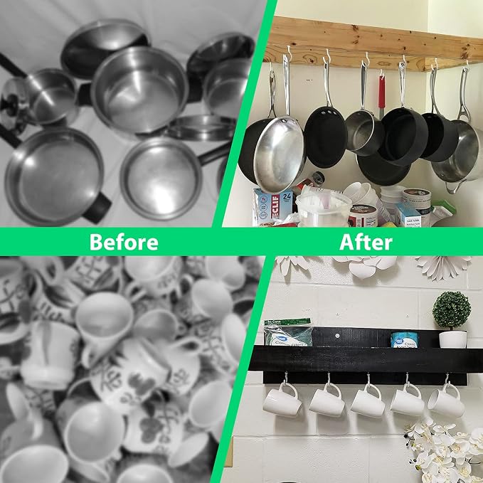 12 Pcs Ceiling Hooks for Hanging Plants, Utensils and Christmas String Lights - Image 5