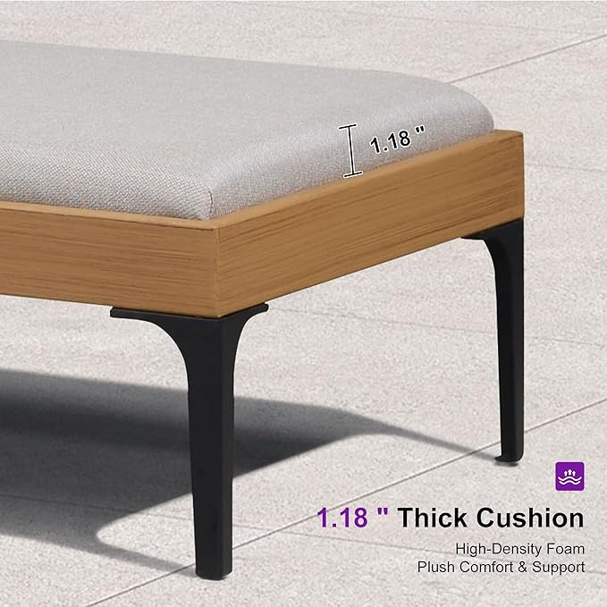 PURPLE LEAF Outdoor Chaise Lounge Set of 4 Aluminum Adjustable Patio Lounger - Image 3