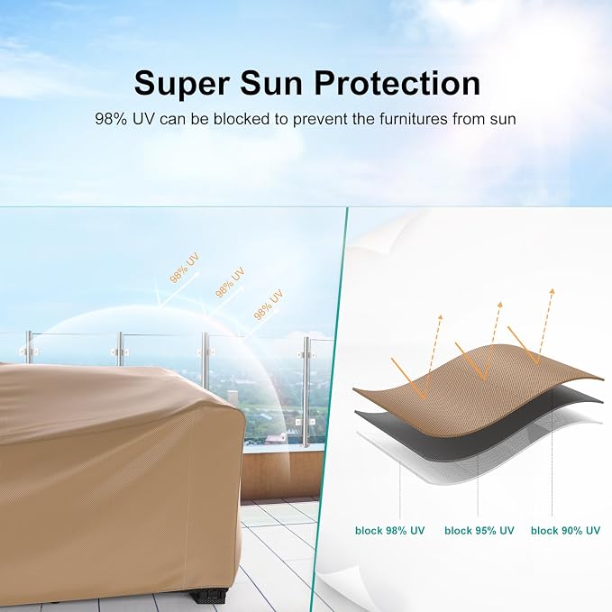 Patio Furniture Set Cover Waterproof, Heavy Duty Furniture Covers - Image 4