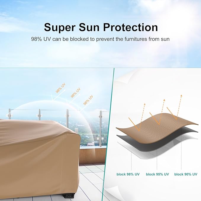 Patio Furniture Set Cover Waterproof, Heavy Duty Furniture Covers - Image 4