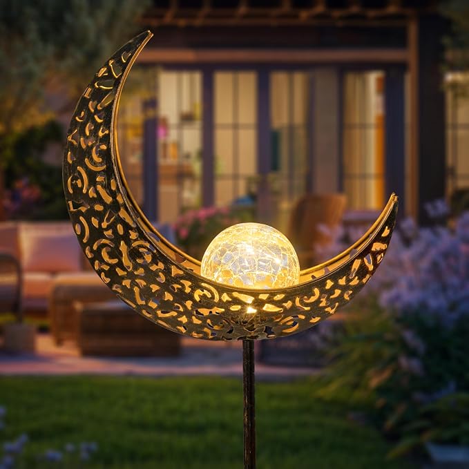 Homeimpro Moon Solar Lights Outdoor Garden Decor Gifts by Homeimpro
