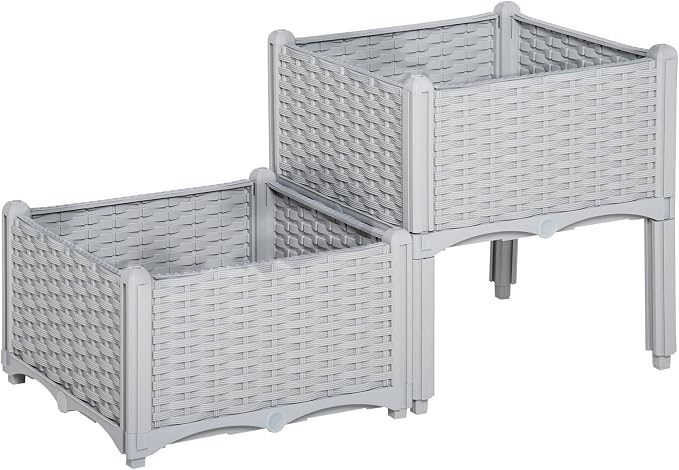 Outsunny 2 Piece Raised Garden Bed by Outsunny