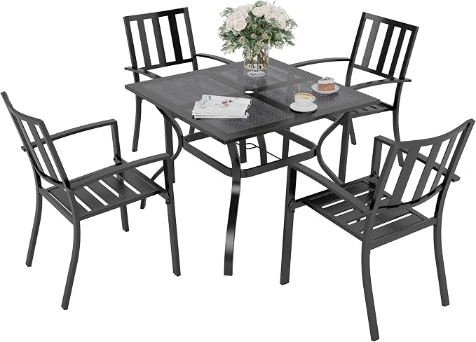 PHI VILLA 5 Pieces Outdoor Dining Set by PHIVILLAThepioneerofcomfortablehouseholdsupplies