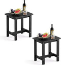 LUE BONA Outdoor Side Table Set of 2, HDPS Small Outdoor Table, Adirondack Side by LUEBONA