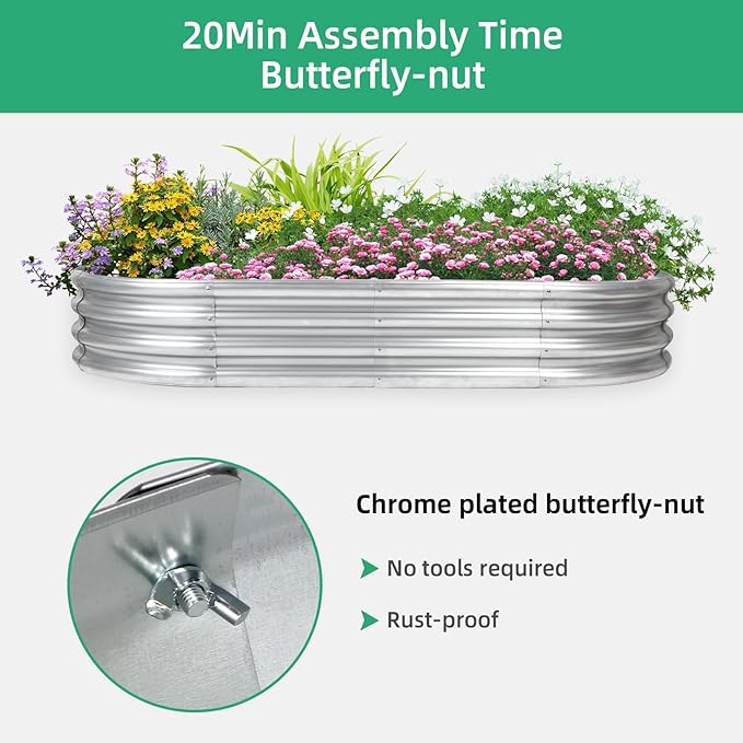 2 pcs 4×2×1 ft Raised Garden Bed - Image 5