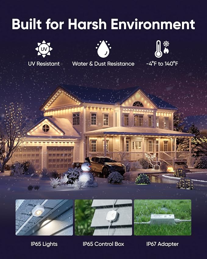 eufy Permanent Outdoor Lights E22, 50ft - Image 4
