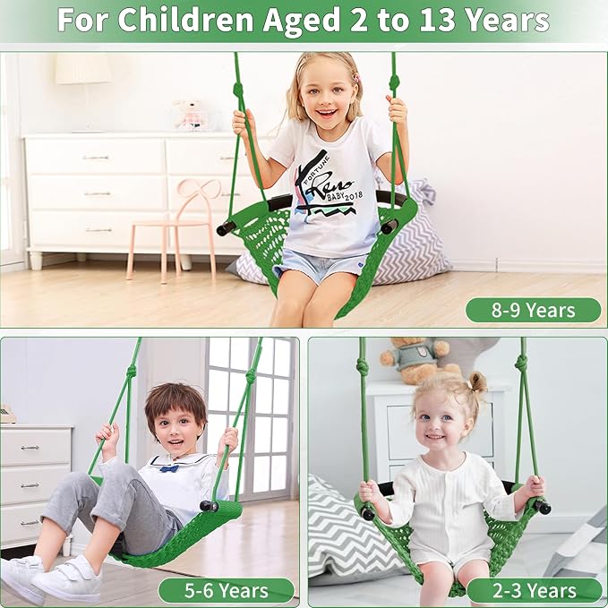 Hi-Na Tree Swing for Kids, Adjustable Toddler Rope Swing Seat - Image 5