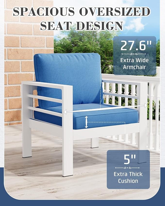 AECOJOY Aluminum Patio Furniture Armchair - Image 3