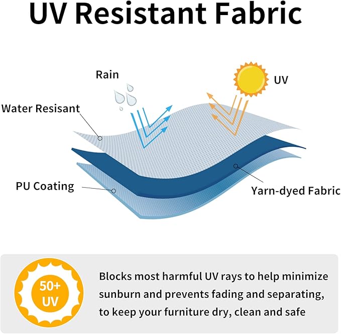 Easy-Going Waterproof Patio Lounge Chair Cover UV Resistant Outdoor Chaise - Image 2