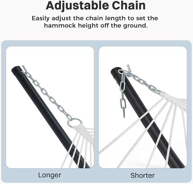 SUPERJARE Hammock with Stand, 2 Person Heavy Duty Hammock Frame, Detachable - Image 6
