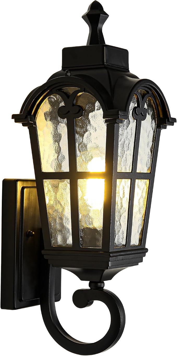 Outdoor Wall Light Fixtures Waterproof Porch Lights Anti-Rust Matte Black by Kainozoic