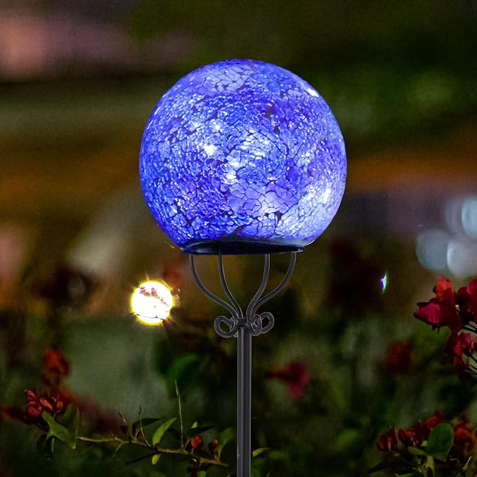 VCUTEKA Solar Outdoor Lights Garden Decor Mosaic Solar Garden Lights Waterproof - Image 6
