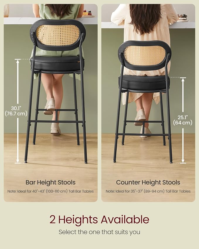 VASAGLE Bar Stools Set of 2, Bar Height Stools - Image 6