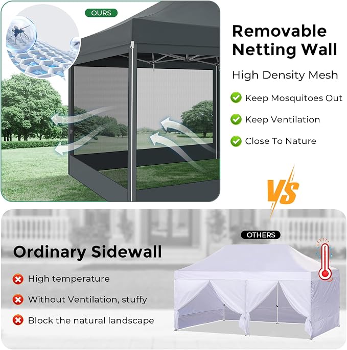 COBIZI 10x30 Heavy Duty Pop Up Canopy Tent - Image 4