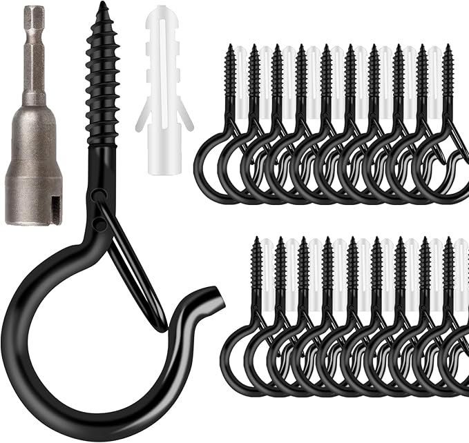 24 PCS Q-Hanger Hooks, Screw Hooks by FSAH