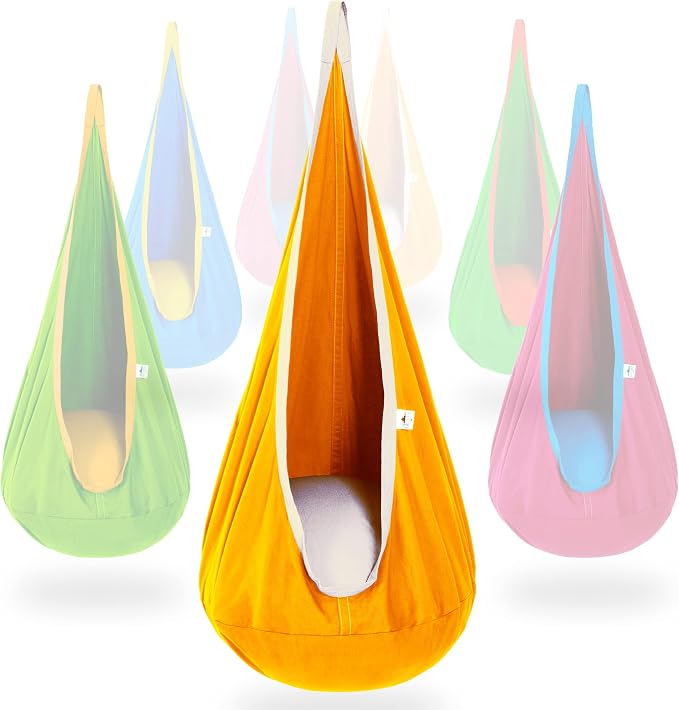 OUTREE Kids Pod Swing Seat, Cotton Child Hammock Swing Chair, Sensory Swing by WelcometoOUTREEsworld