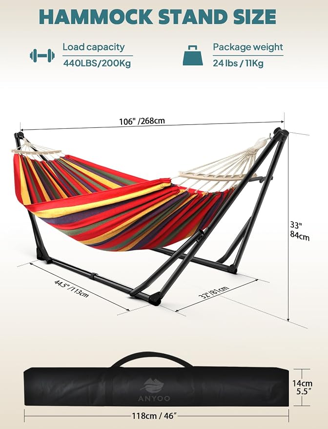 Anyoo 2 in 1 Hammock and Swinging Chair - Image 3