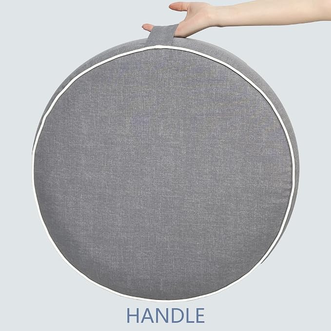 LVTXIII Outdoor/Indoor Inflatable Ottoman, Portable Round Pouf Ottoman - Image 10