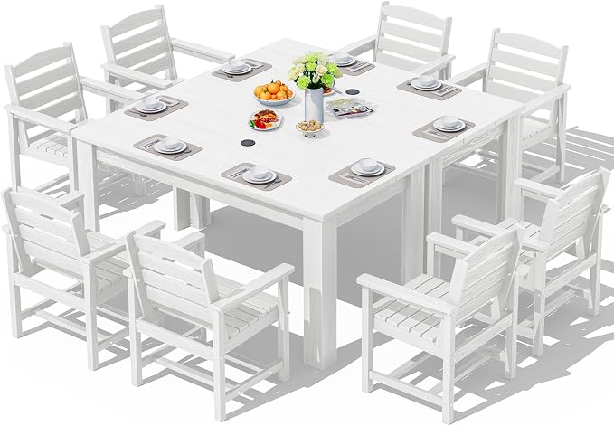 SERWALL Patio Dining Sets for 8, Outdoor Dining Sets for 8 Person by SERWALL