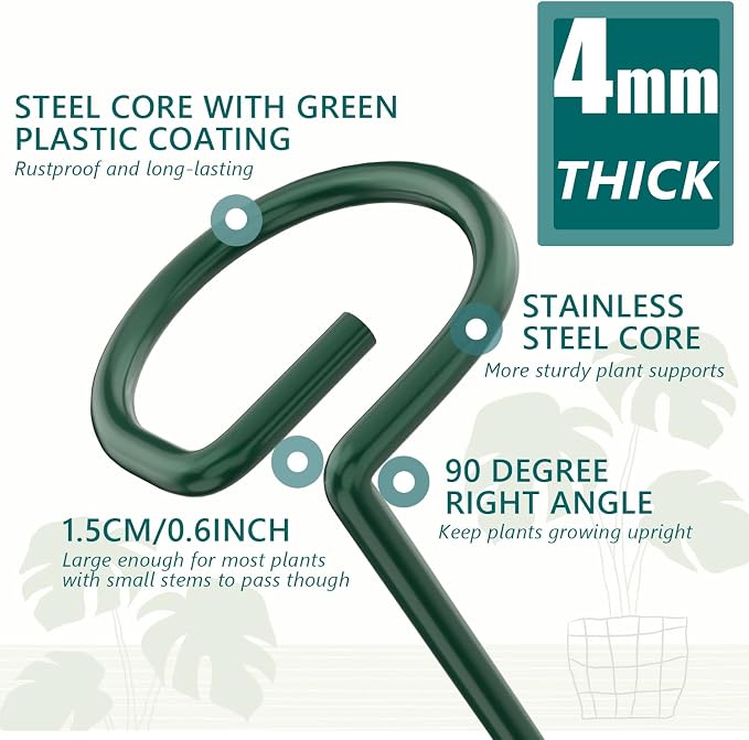 MAFONE 6 Pack 24inch Plant Support Stakes, Plant Stick - Image 3
