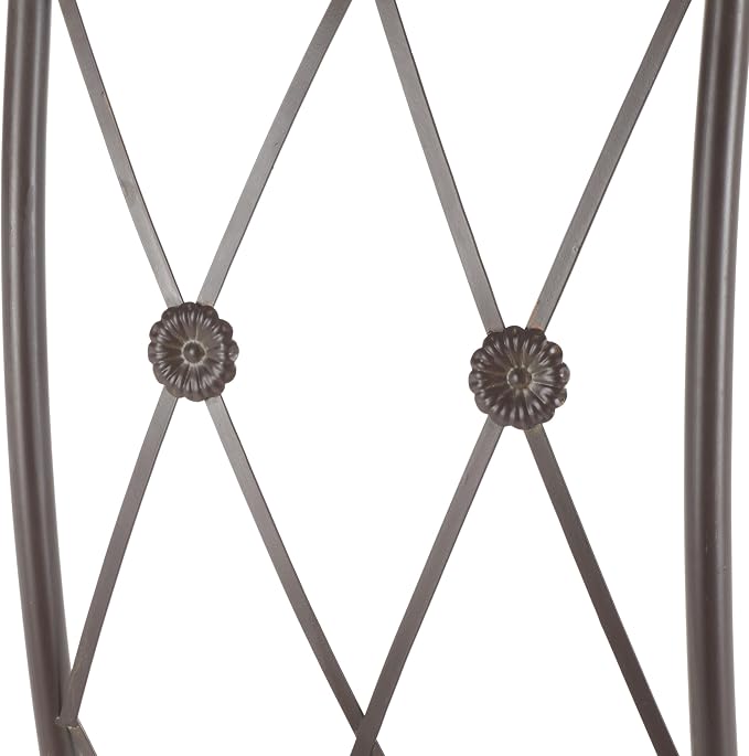 SAFAVIEH Outdoor Collection Mizell Rustic Brown Lattice Wrought Iron Moon - Image 8