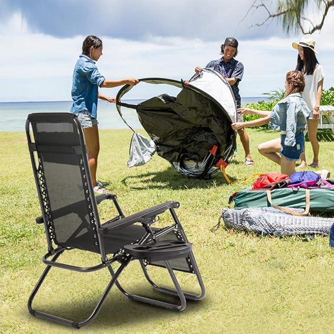 FDW Zero Gravity Lawn Lounge Chairs Set of 2 - Image 2