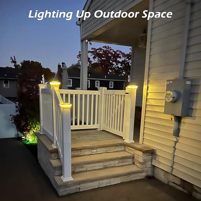 Solar Post Cap Lights Outdoor 12pack, Waterproof Fence Post Solar Lights - Image 6