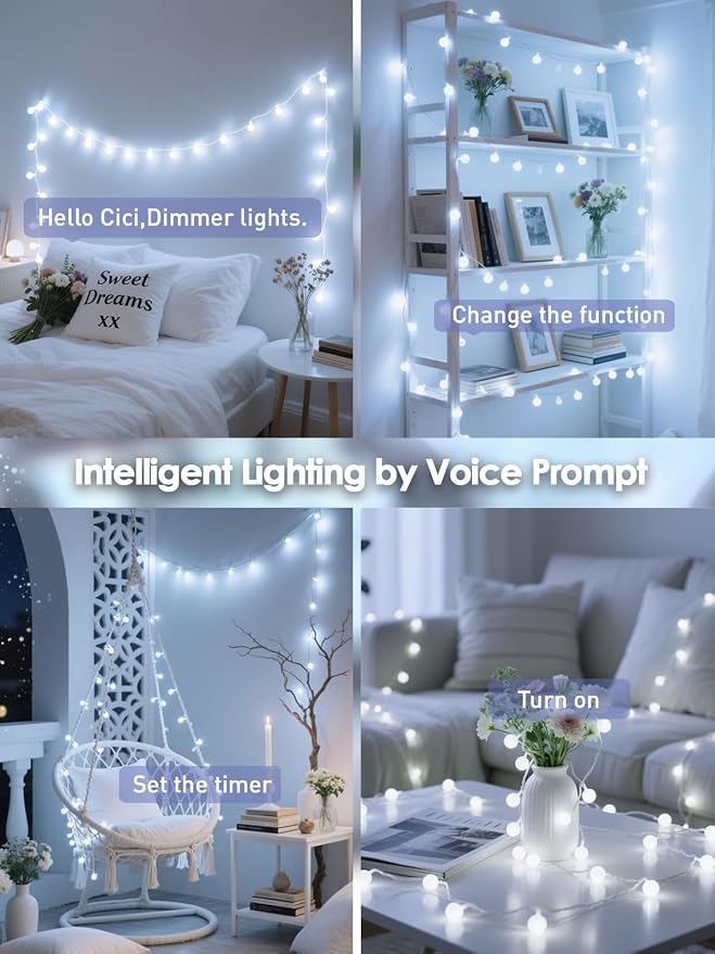 2026 New Connectable 43FT Smart Voice Controlled String Lights Indoor Outdoor | - Image 2