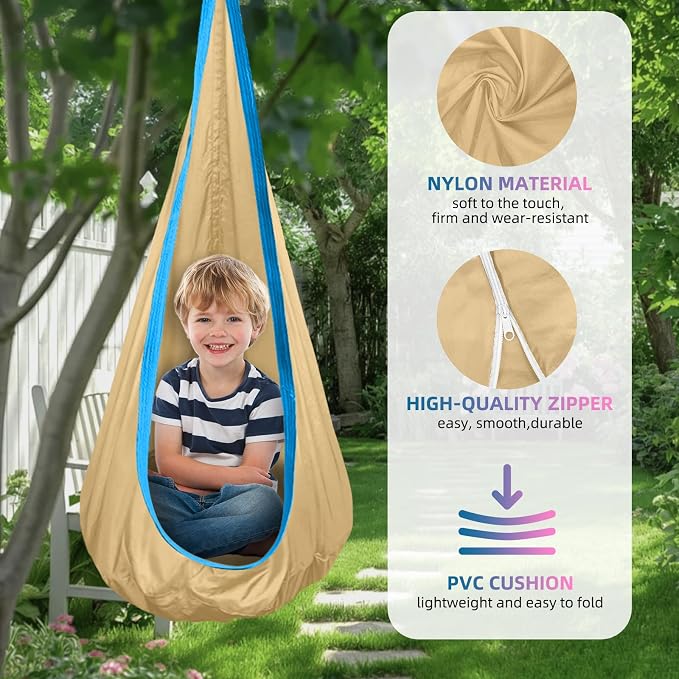 Kids Swing Seat Hammock Chair Indoor Outdoor Hanging Chair - Image 6