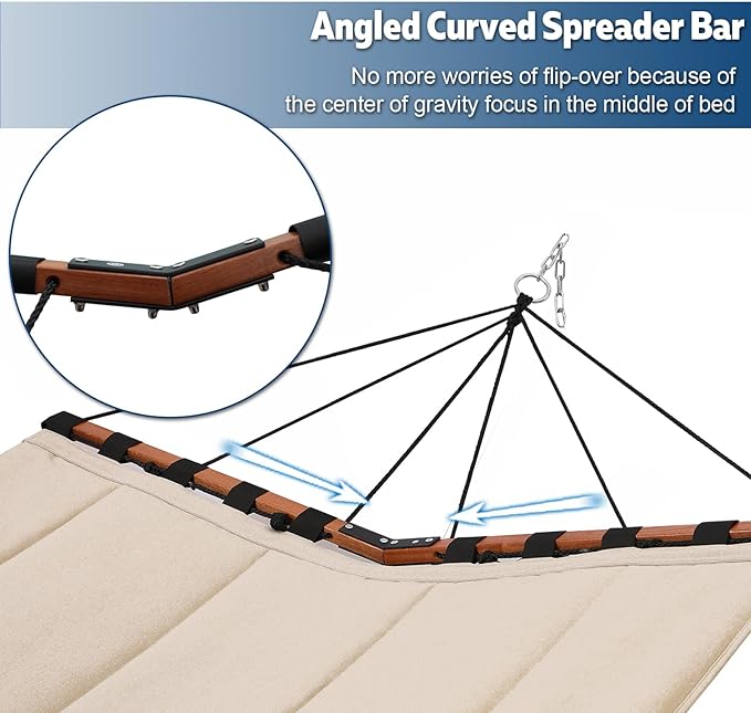 12FT 2 Person Hammock TegerDeger Large Hammock 450LB Capacity - Image 3