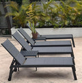 PURPLE LEAF Outdoor Chaise Lounge Set of 2 Aluminum Patio Lounge Chair by PURPLELEAF