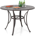 Sophia & William 6-Person Cast Aluminium Patio Bar Height Table Round, Outdoor by SophiaWilliam