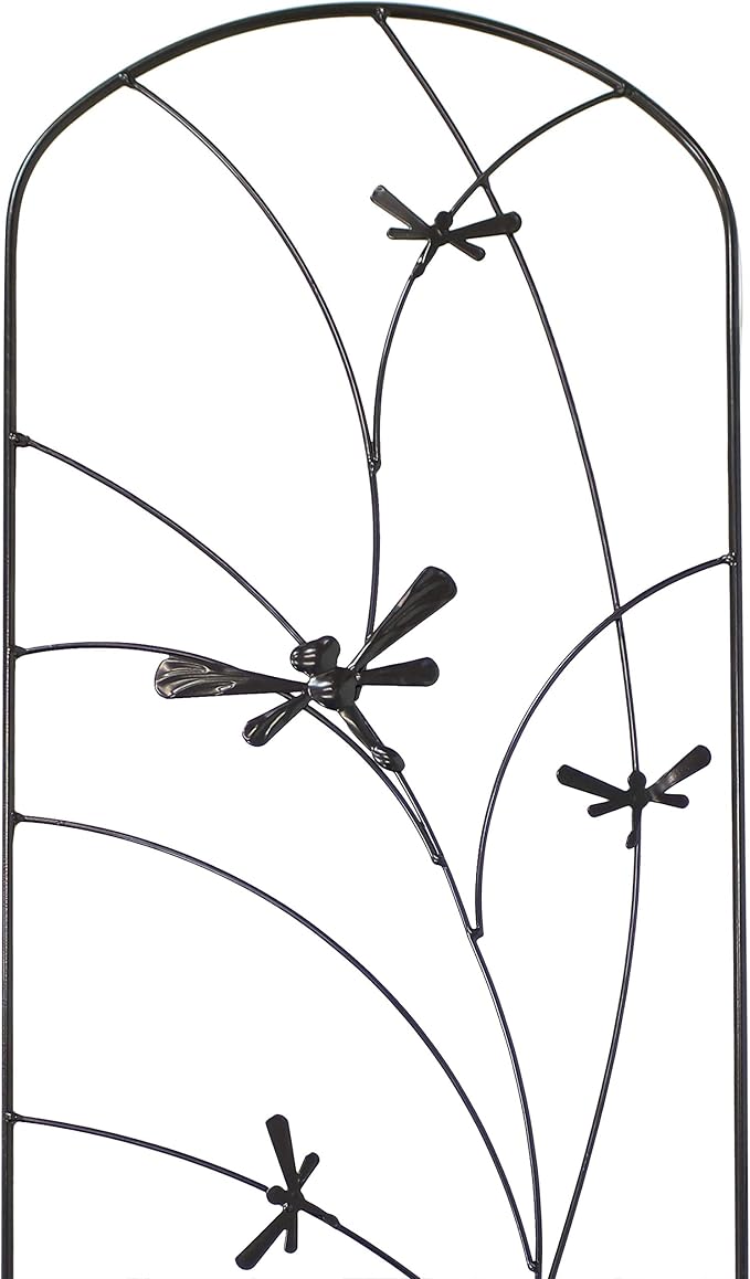 Sunnydaze 56-Inch Dragonfly Delight Outdoor Plant Trellis - Image 6