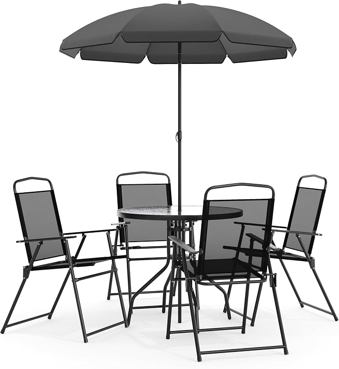 Flash Furniture Nantucket 6-Piece Patio Dining Set by FlashFurniture