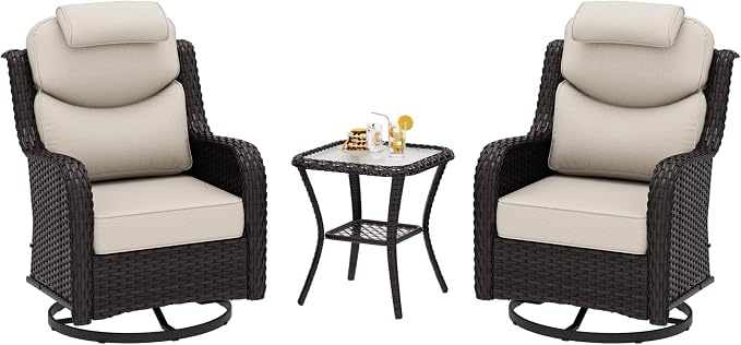 Patio Swivel Rocker Chairs of 2 - Image 9